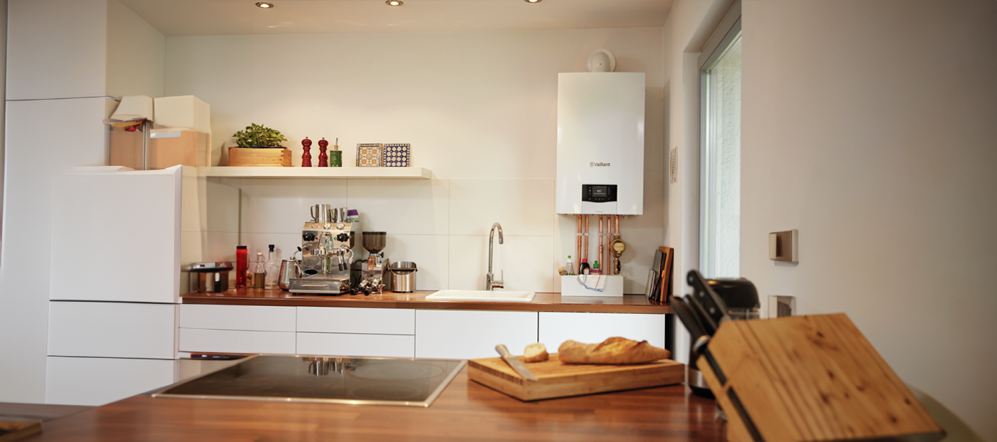 vaillant boiler in nice sheffield kitchen