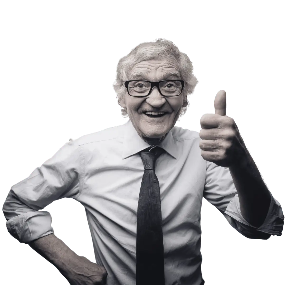 man giving a thumbs up gesture